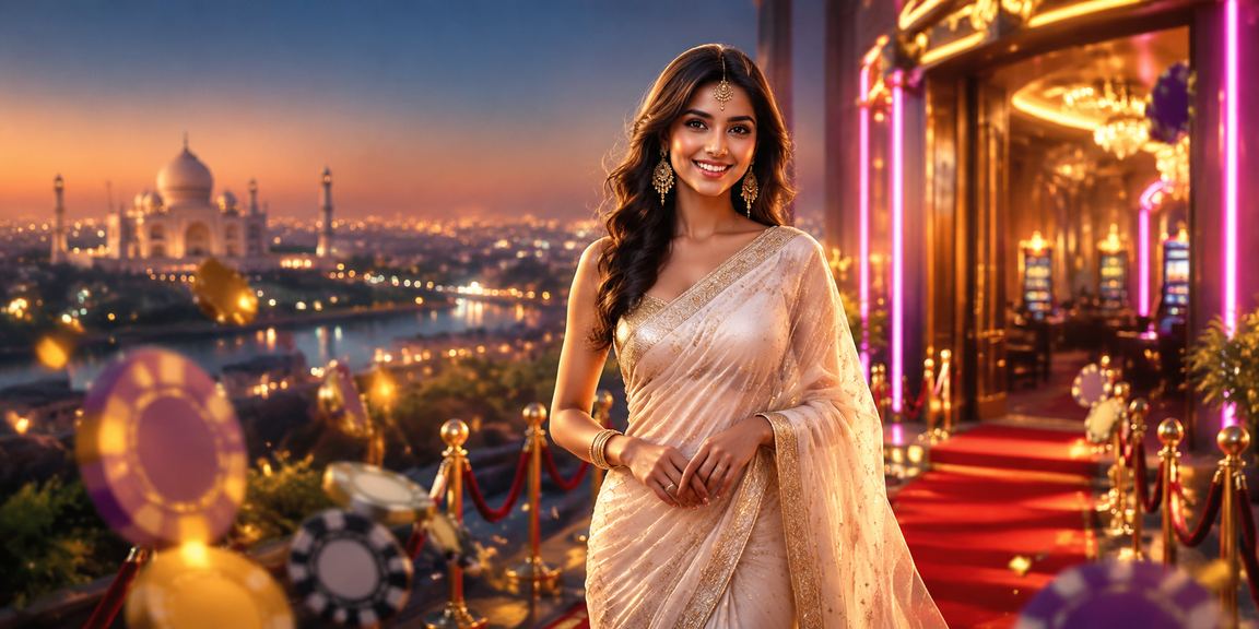 Scenic view of Taj Mahal and online casino gaming in India